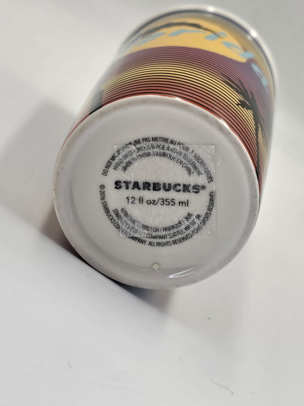 Starbucks Sunset Palm Travel Tumbler - Turquoise, Yellow, Black, Pink, Purple - Picture 5 of 5